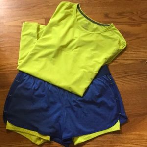 Danskin shirt and shorts